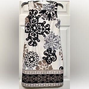 Dressbarn Women's Dress Sleeveless Square Neck Size 12 Business Casual  Ps2